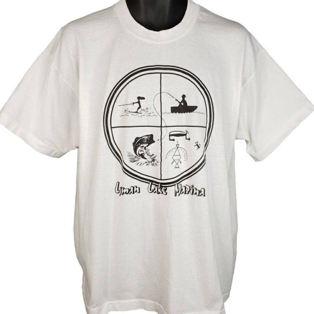 Lyman Lake State Park T Shirt Vintage 90s Water Skiing Fishing Arizona Marina XL